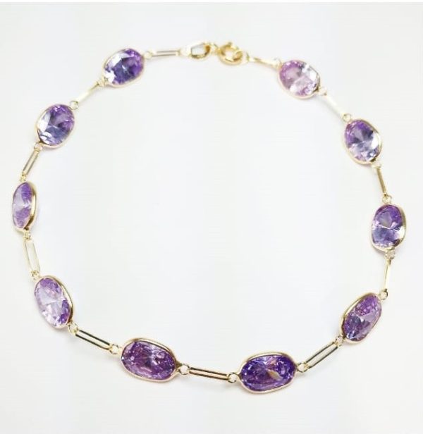 Pulseira em Ouro - Com Pedras