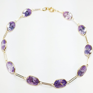 Pulseira em Ouro Com Pedras