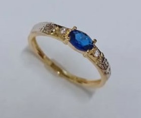 Anel de Formatura em Ouro com pedra