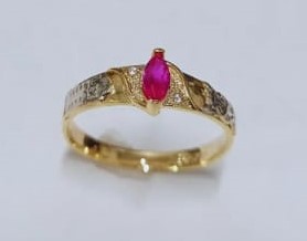 Anel de Formatura em Ouro com pedra